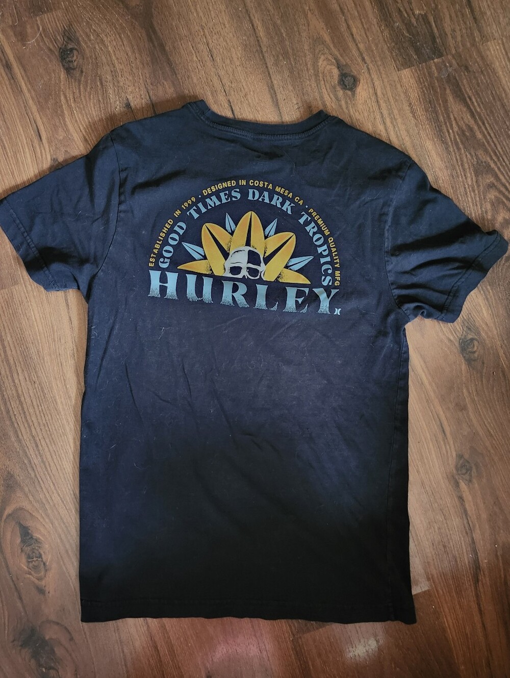 Hurley Black Graphic Tee Men's Small